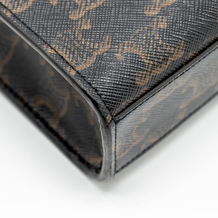 Celine Mini Vertical Cabas Triomphe Canvas Brown / Multicolour