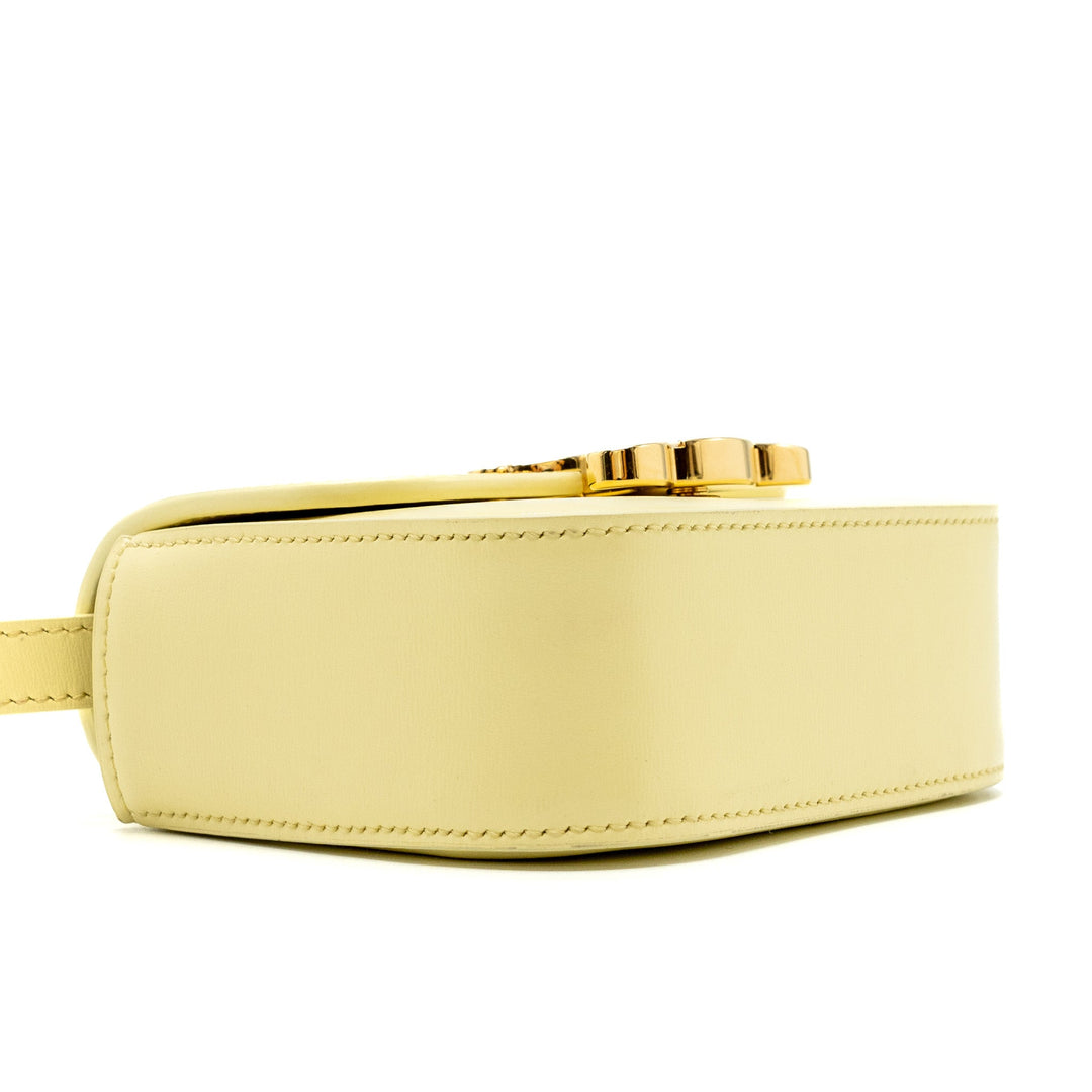 Celine Mini Claude Shiny Calfskin Light Yellow