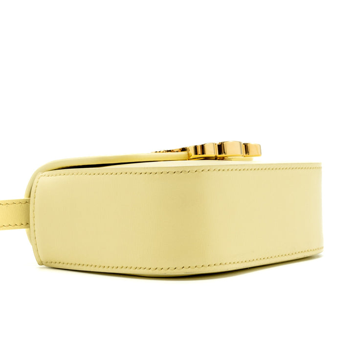 Celine Mini Claude Shiny Calfskin Light Yellow