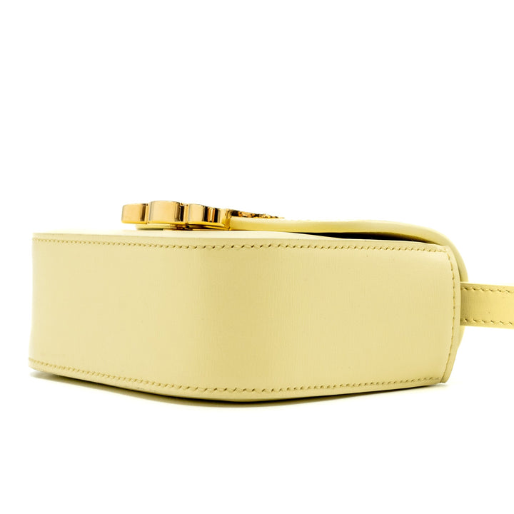 Celine Mini Claude Shiny Calfskin Light Yellow