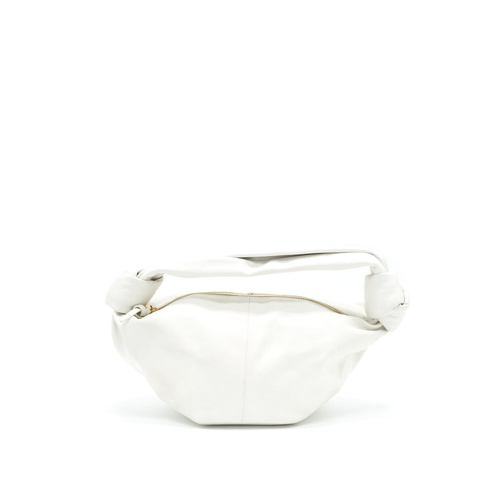 Bottega veneta Double Knot Leather Shoulder Bag White