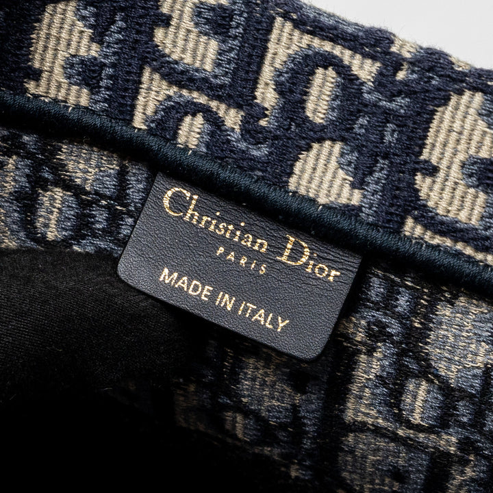 Top quality Dior Medium Book Tote Blue Top quality Dior Oblique Embroidery