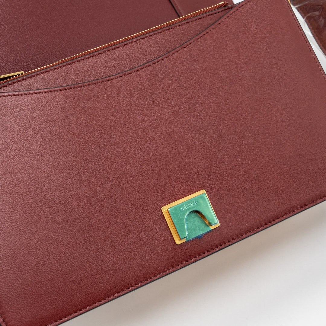 Celine frame bag calfskin ruby / apricot