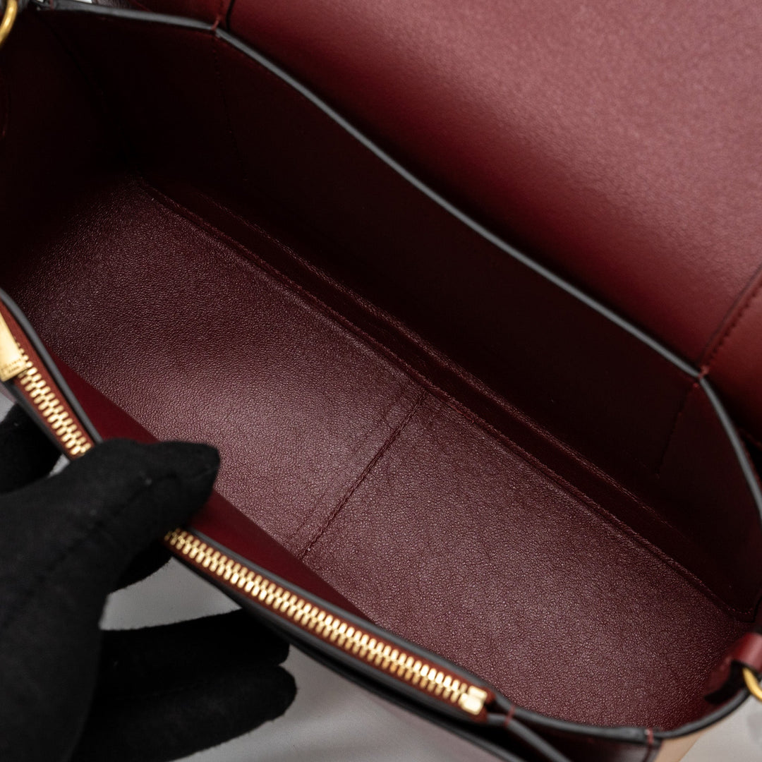 Celine frame bag calfskin ruby / apricot