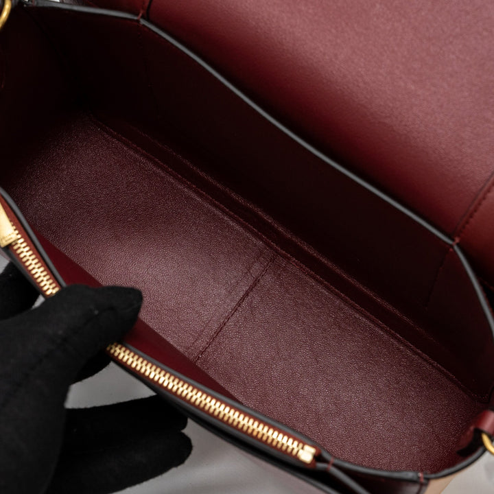 Celine frame bag calfskin ruby / apricot