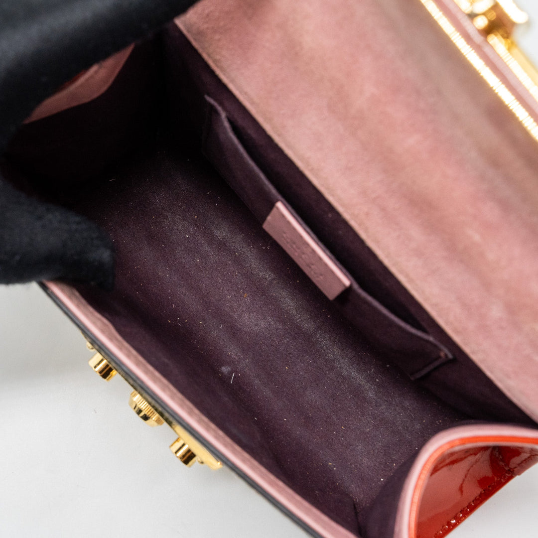 Gucci padlock crossbody bag canvas / patent multicolour
