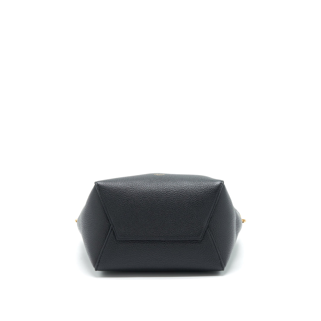 Top Quality Celine Small Sangle Bucket Bag Soft Grained Calfskin Black