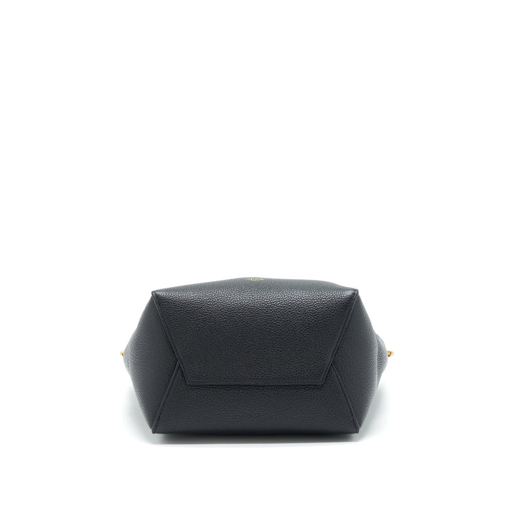 Top Quality Celine Small Sangle Bucket Bag Soft Grained Calfskin Black