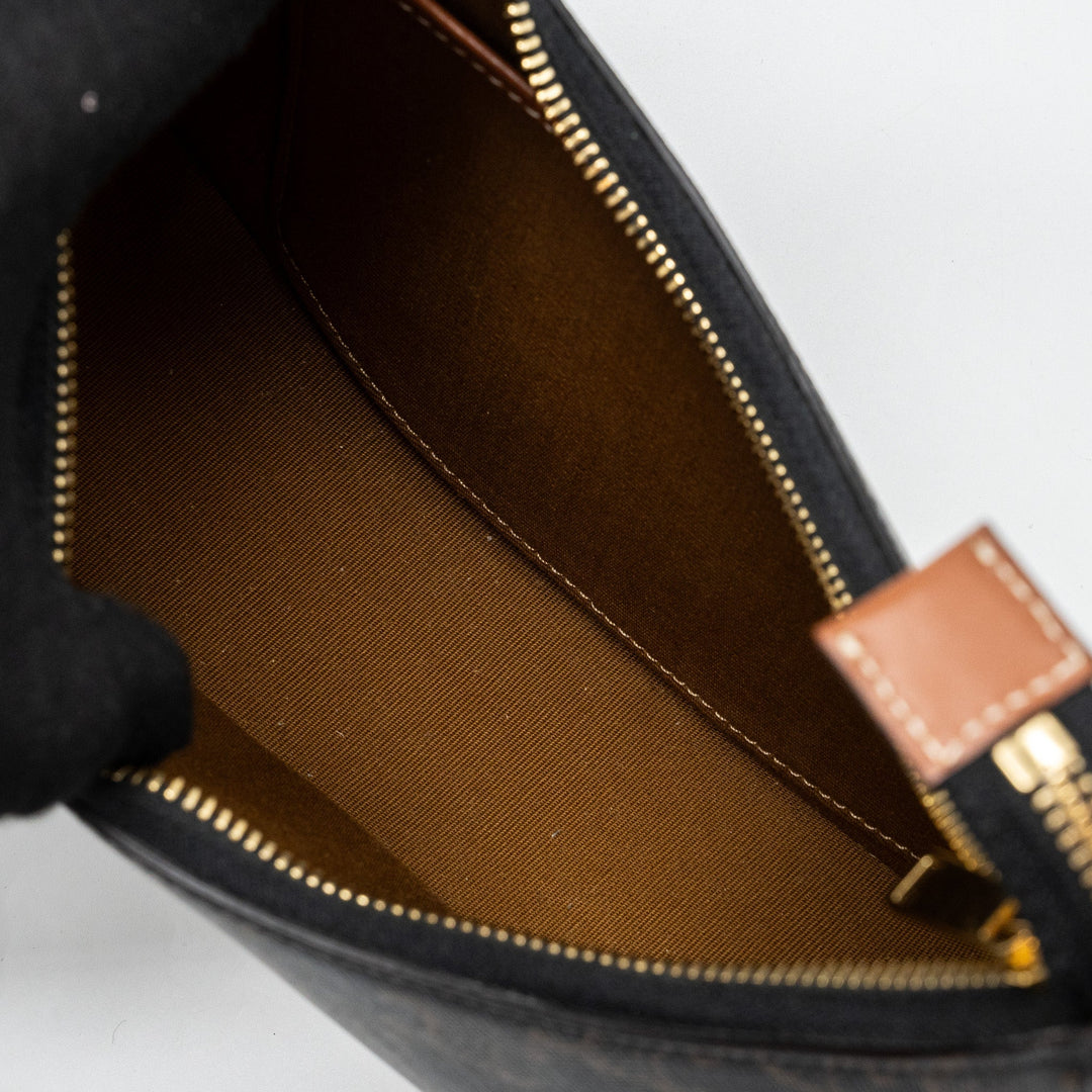 Celine Ava bag triomphe canvas / calfskin brown