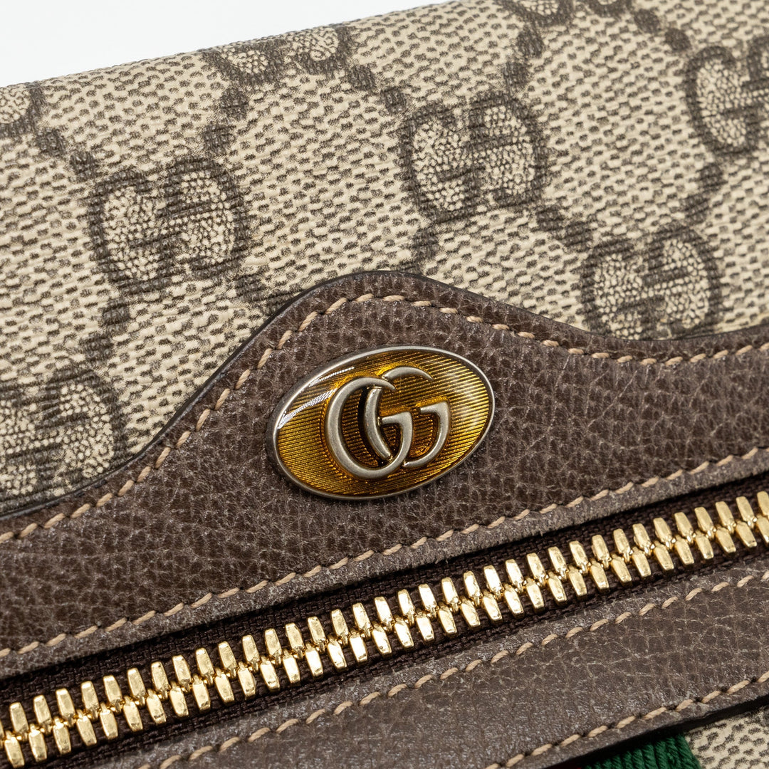 Gucci Ophidia GG supreme zip crossbody bag Canvas / leather