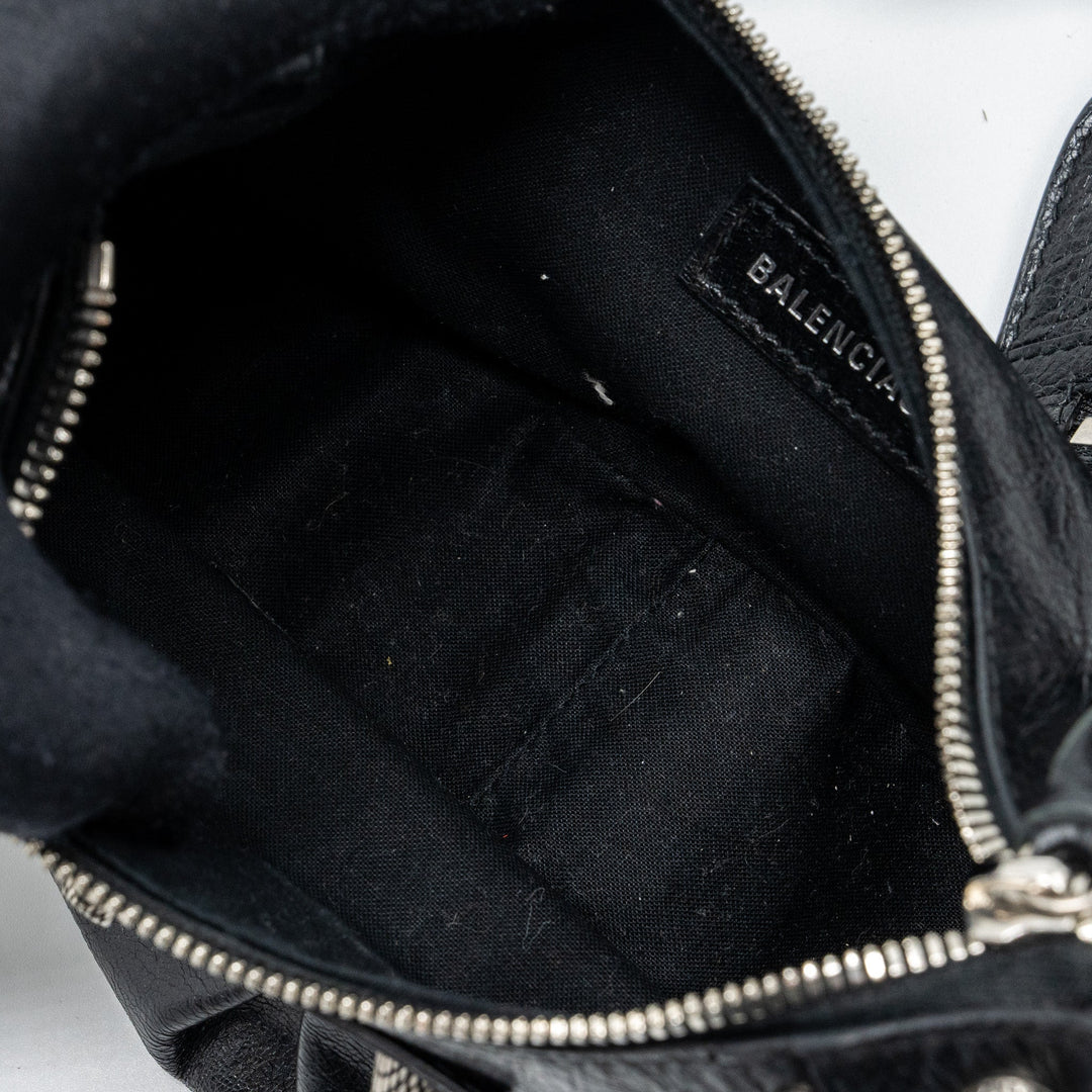 Top Quality Balenciaga Le Carbo XS shoulder bag lambskin black SHW