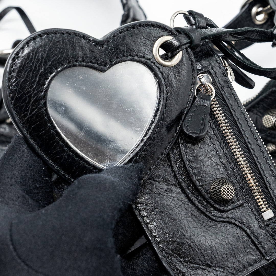 Top Quality Balenciaga Le Carbo XS shoulder bag lambskin black SHW