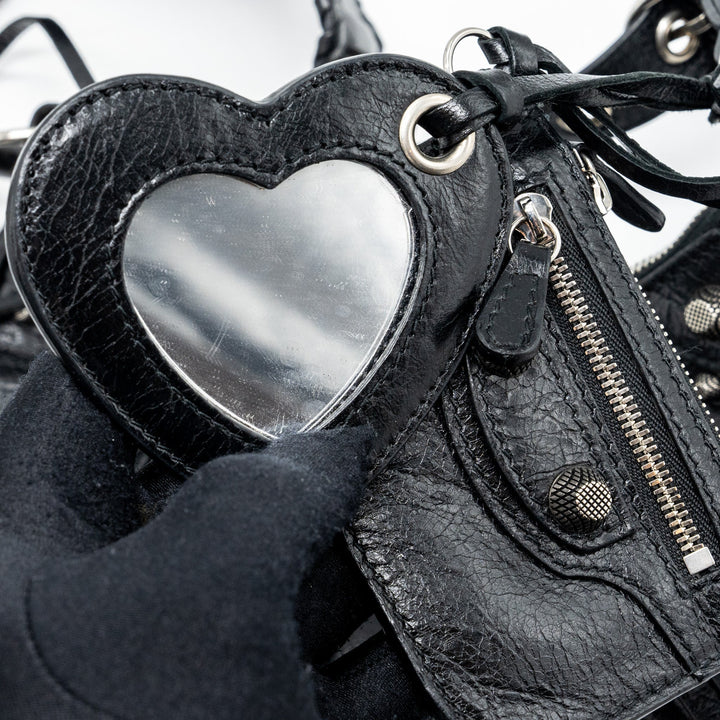 Top Quality Balenciaga Le Carbo XS shoulder bag lambskin black SHW