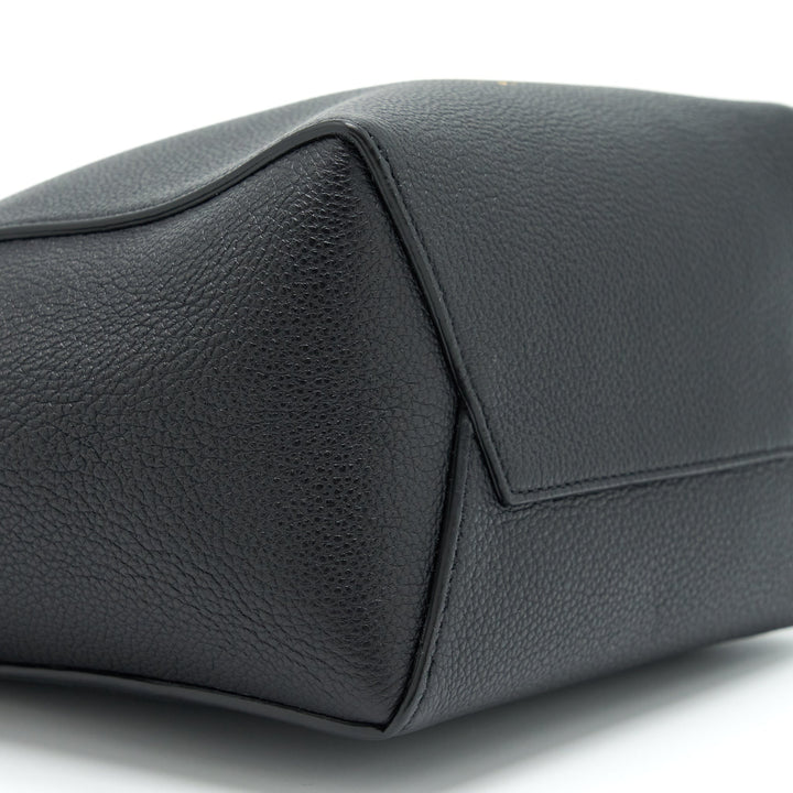 Top Quality Celine Small Sangle Bucket Bag Soft Grained Calfskin Black