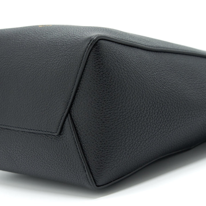 Top Quality Celine Small Sangle Bucket Bag Soft Grained Calfskin Black