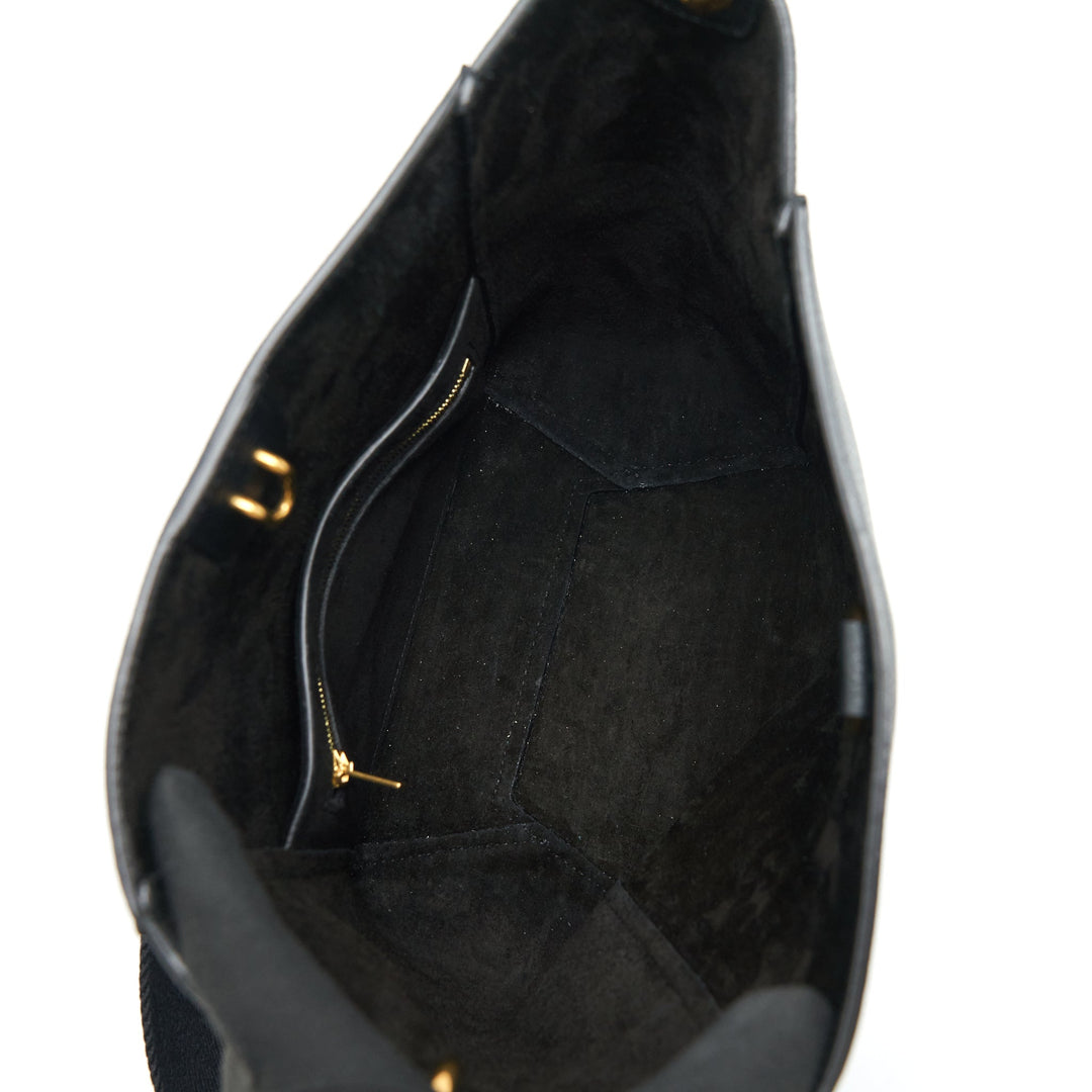 Top Quality Celine Small Sangle Bucket Bag Soft Grained Calfskin Black