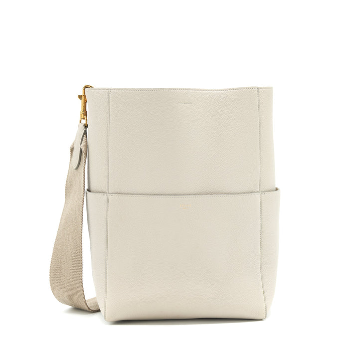 Celine Sangle Bucket Bag Grained Calfskin Clay
