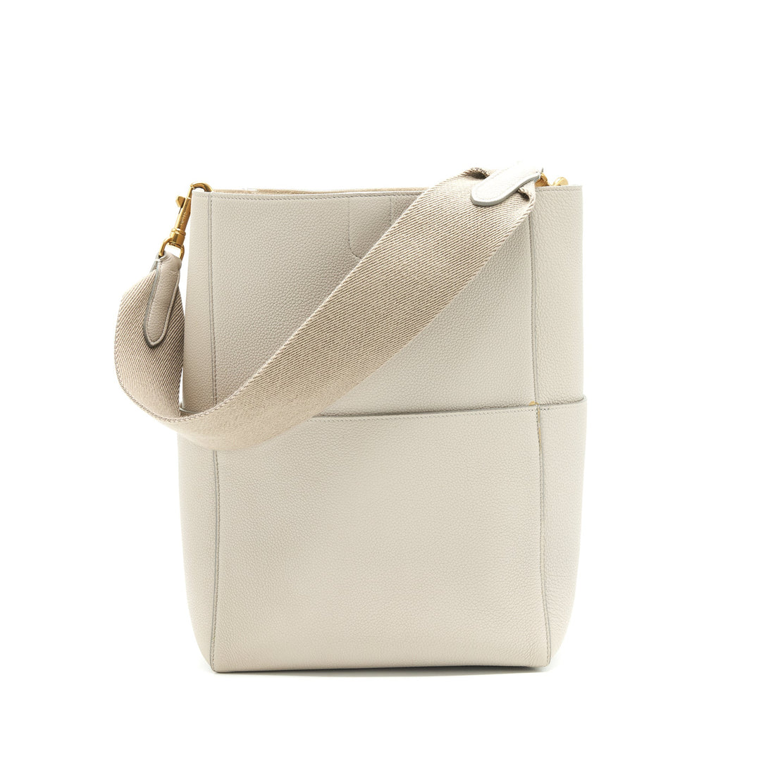 Celine Sangle Bucket Bag Grained Calfskin Clay