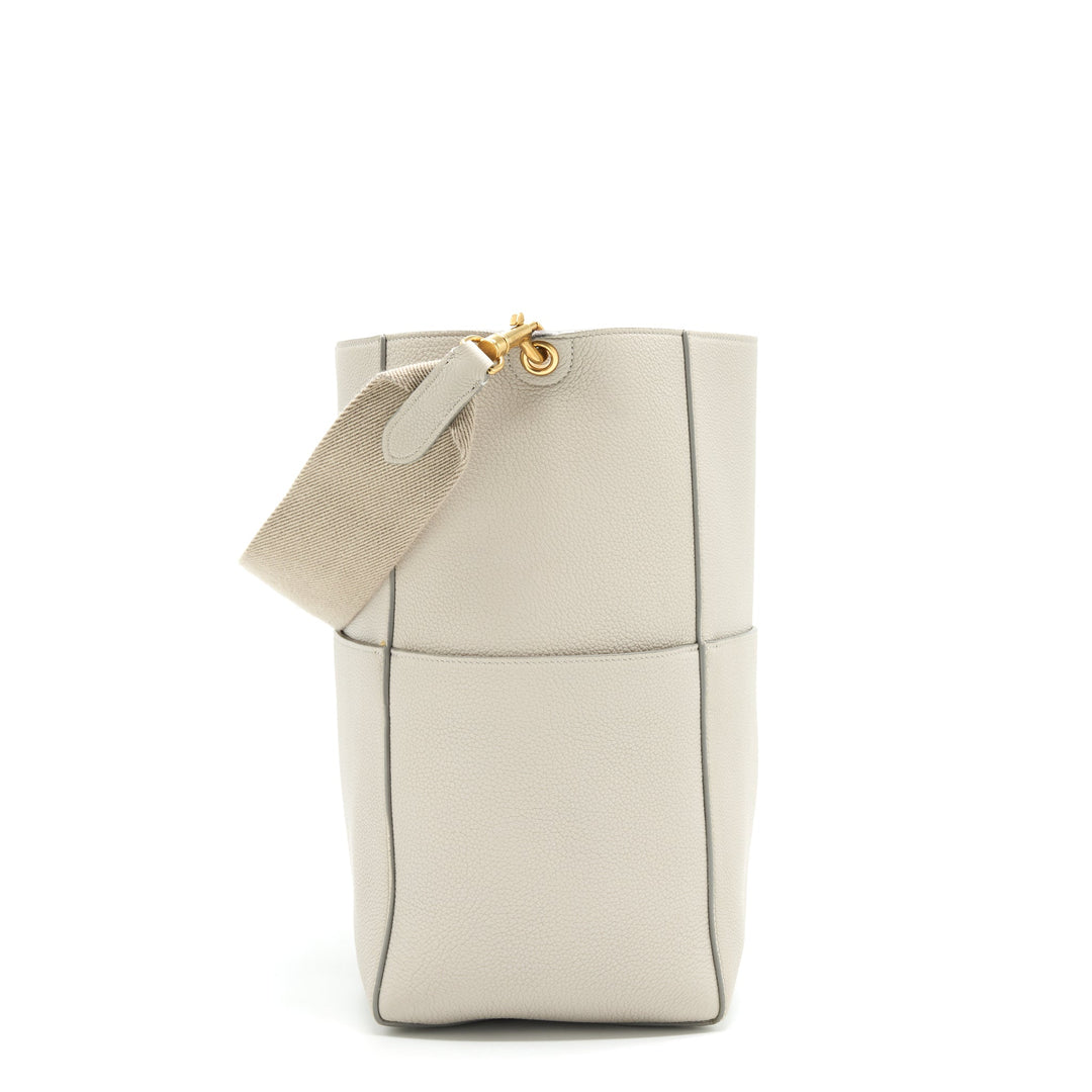 Celine Sangle Bucket Bag Grained Calfskin Clay