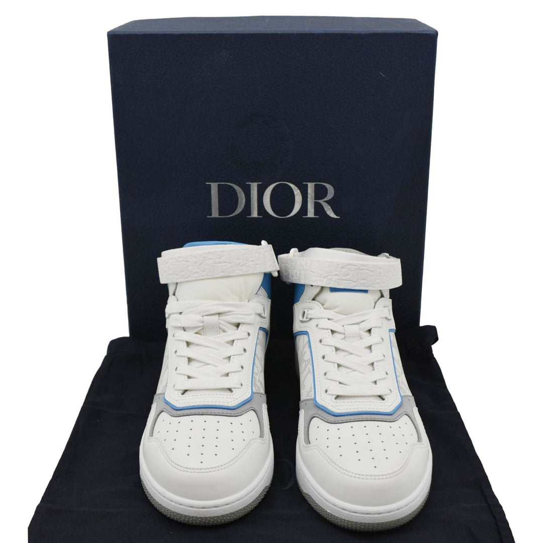 CHRISTIAN Top quality Dior B27 Mid Top Oblique Galaxy Perforated Sneakers White