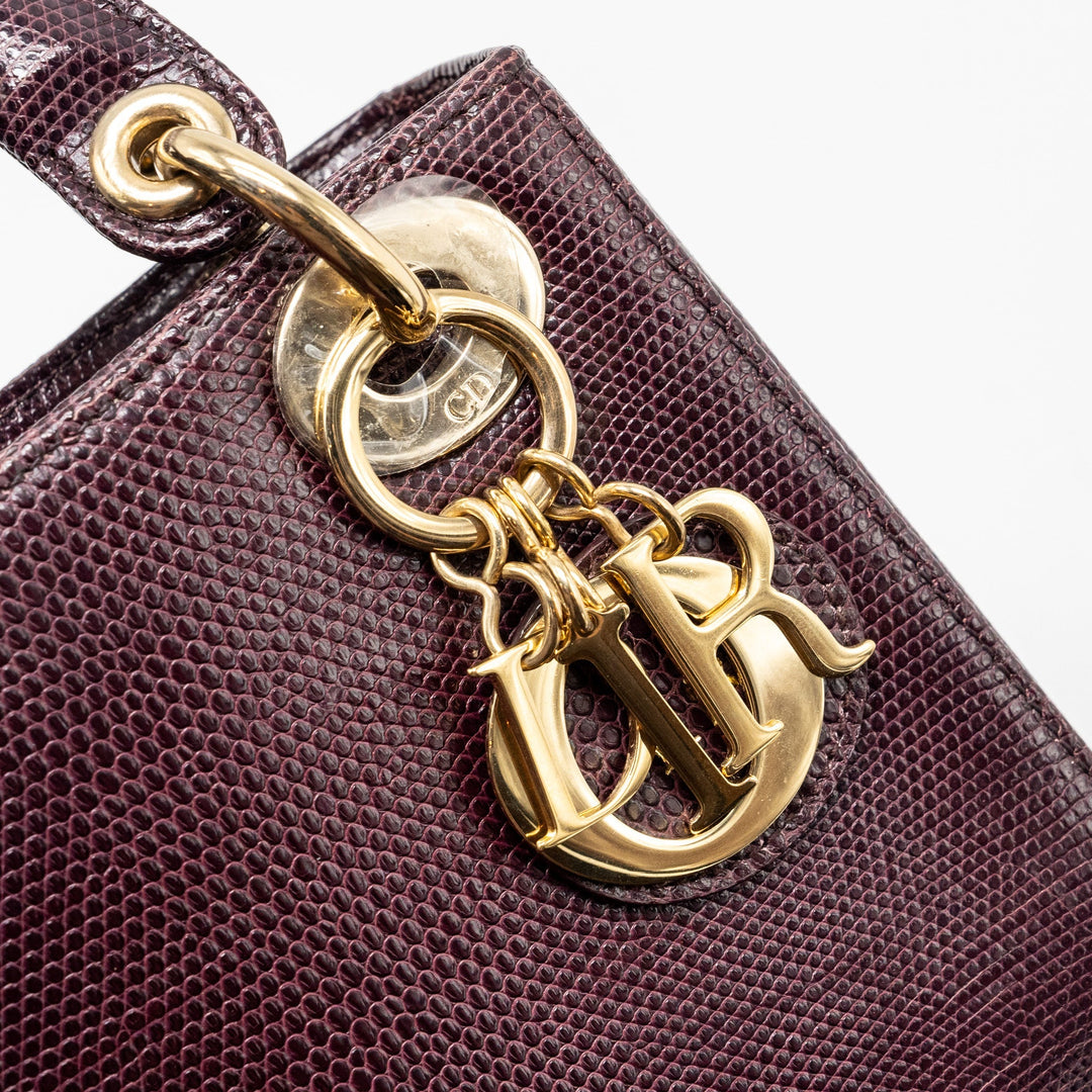 Top quality Dior Mini Lady Top quality Dior Lizard Burgundy