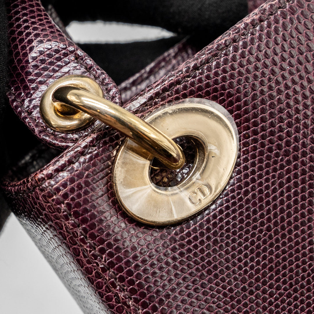 Top quality Dior Mini Lady Top quality Dior Lizard Burgundy