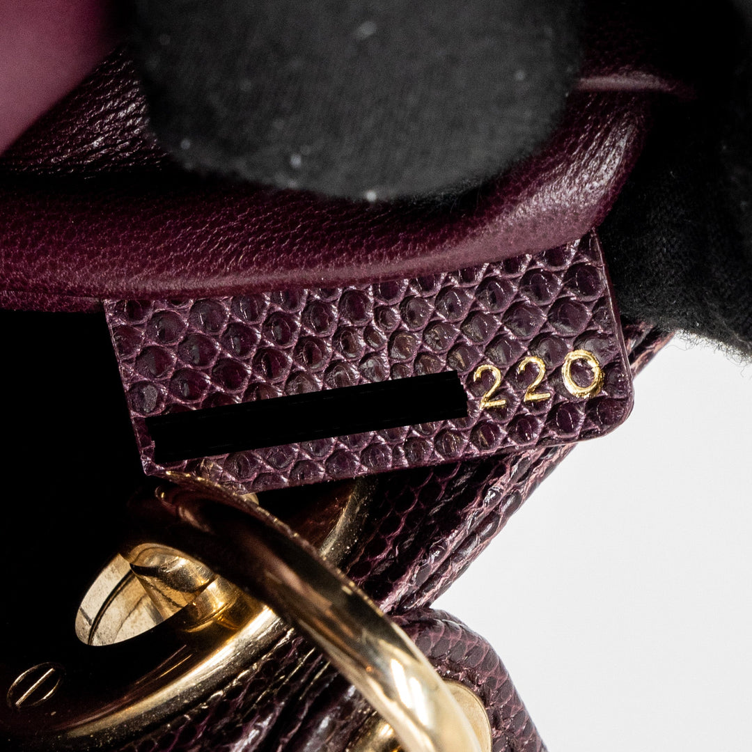 Top quality Dior Mini Lady Top quality Dior Lizard Burgundy