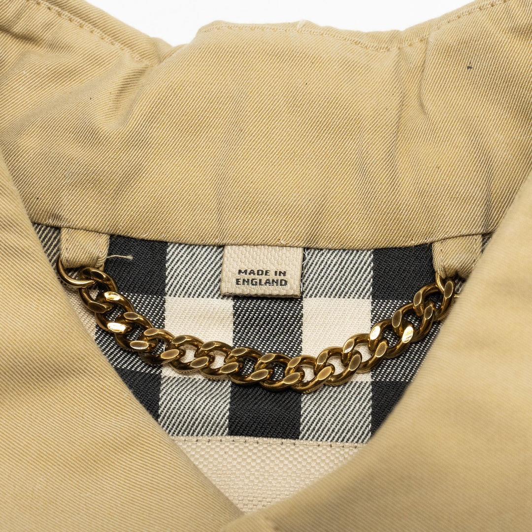 Burberry Size 48 Kensington Medium Trench Coat Cotton Beige