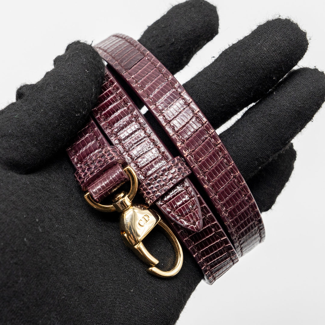 Top quality Dior Mini Lady Top quality Dior Lizard Burgundy