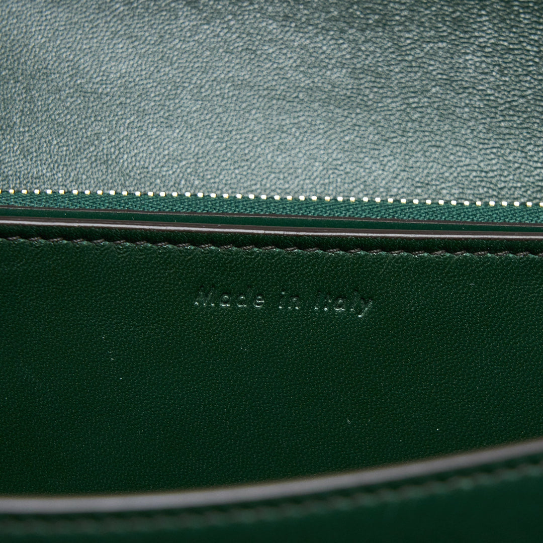 Celine Medium Classic Box Bag Calfskin Green