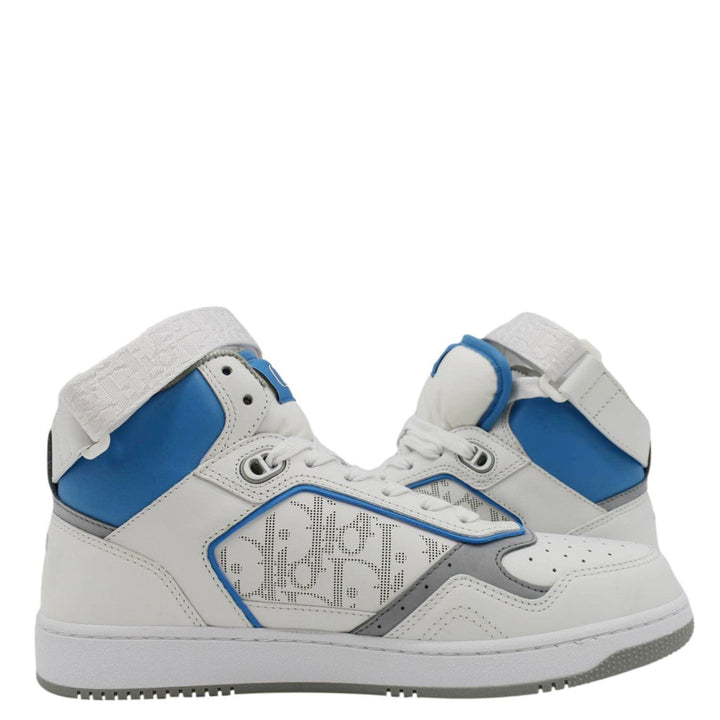 CHRISTIAN Top quality Dior B27 Mid Top Oblique Galaxy Perforated Sneakers White