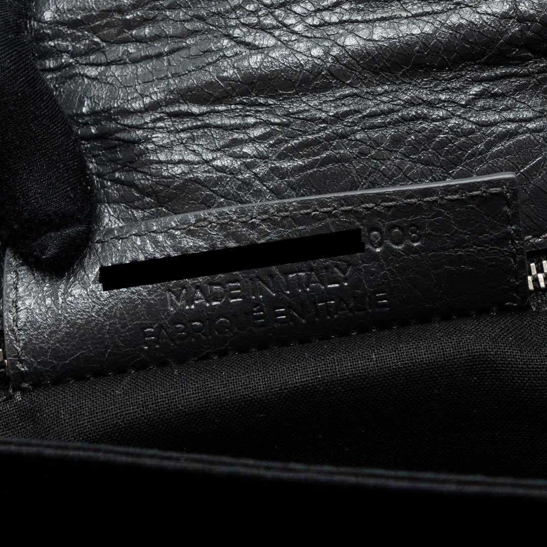 Top Quality Balenciaga City Fold Clutch/ Shoulder Bag Dark Grey SHW