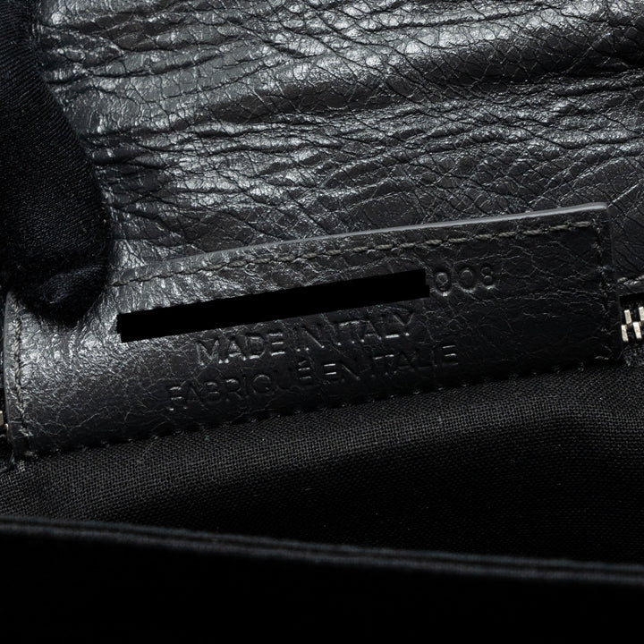 Top Quality Balenciaga City Fold Clutch/ Shoulder Bag Dark Grey SHW