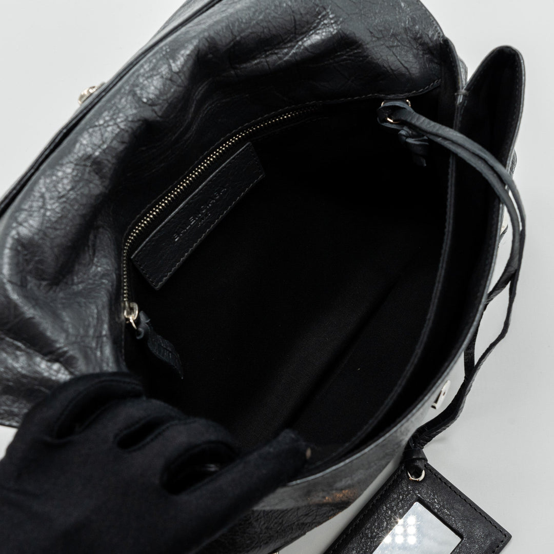 Top Quality Balenciaga City Fold Clutch/ Shoulder Bag Dark Grey SHW