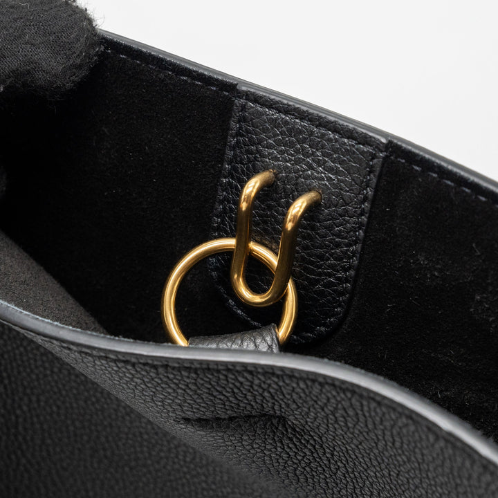 Celine Sangle Bucket Bag Grained Calfskin Black