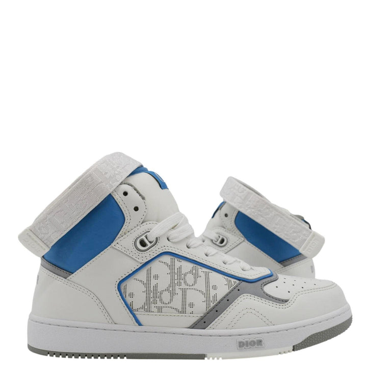 CHRISTIAN Top quality Dior B27 Mid Top Oblique Galaxy Perforated Sneakers White