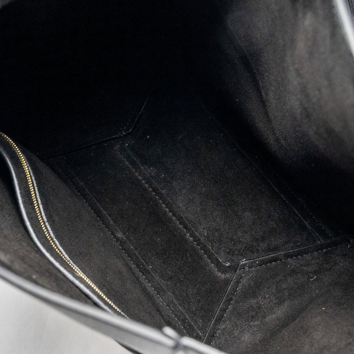 Celine Sangle Bucket Bag Grained Calfskin Black
