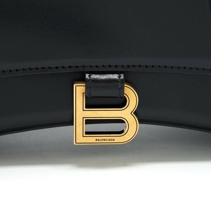 Top Quality Balenciaga Hourglass S Calfskin Black GHW