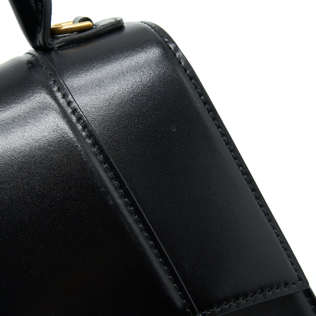 Top Quality Balenciaga Hourglass S Calfskin Black GHW