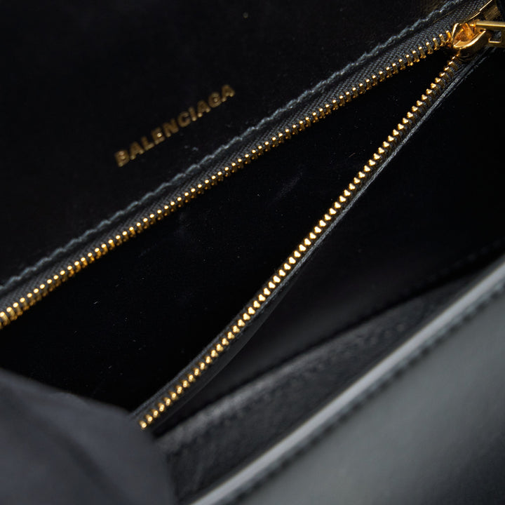 Top Quality Balenciaga Hourglass S Calfskin Black GHW