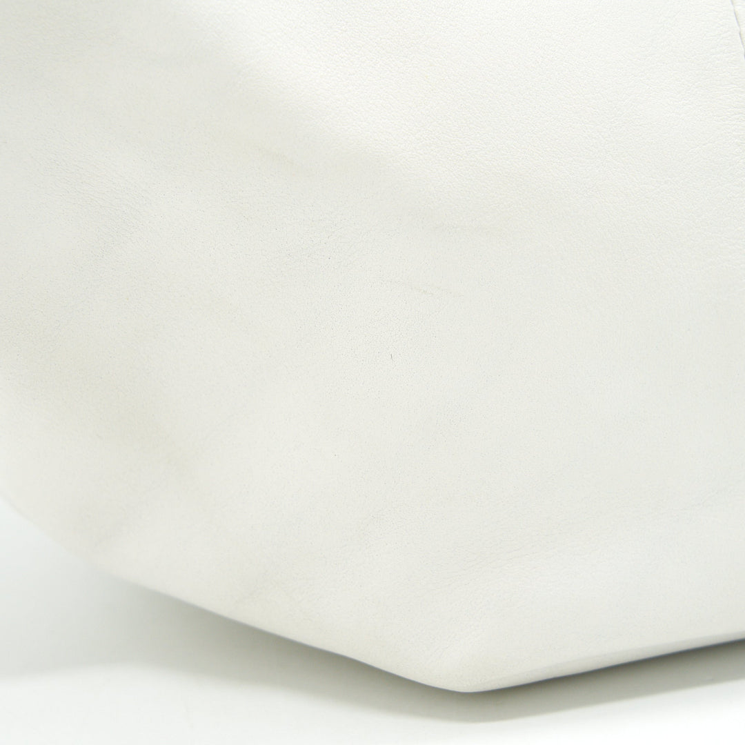 Bottega veneta Double Knot Leather Shoulder Bag White