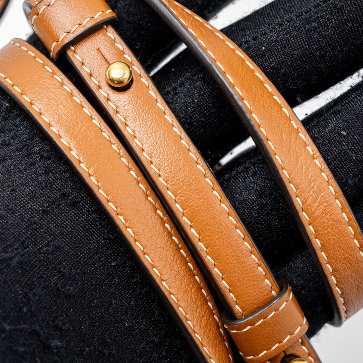 Top Quality Celine Wallet On Strap Triomphe Canvas/Smooth Lambskin Tan