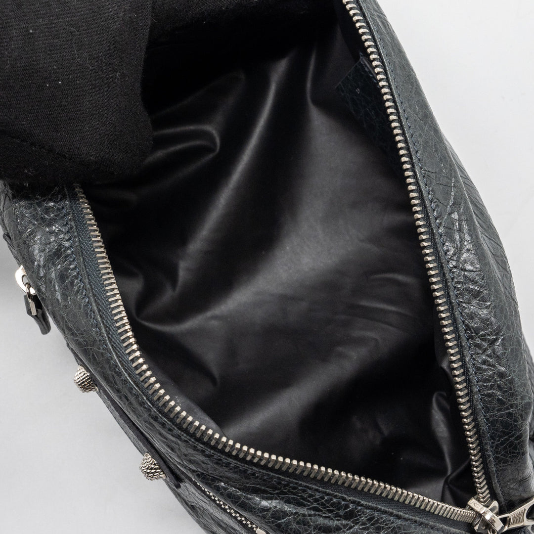 balenciaga mini city crossbody chain bag leather grey SHW