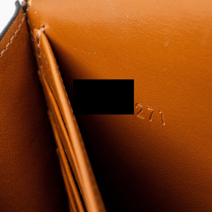 Top Quality Celine Wallet On Strap Triomphe Canvas/Smooth Lambskin Tan