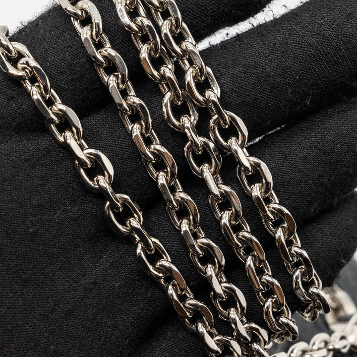 balenciaga mini city crossbody chain bag leather grey SHW