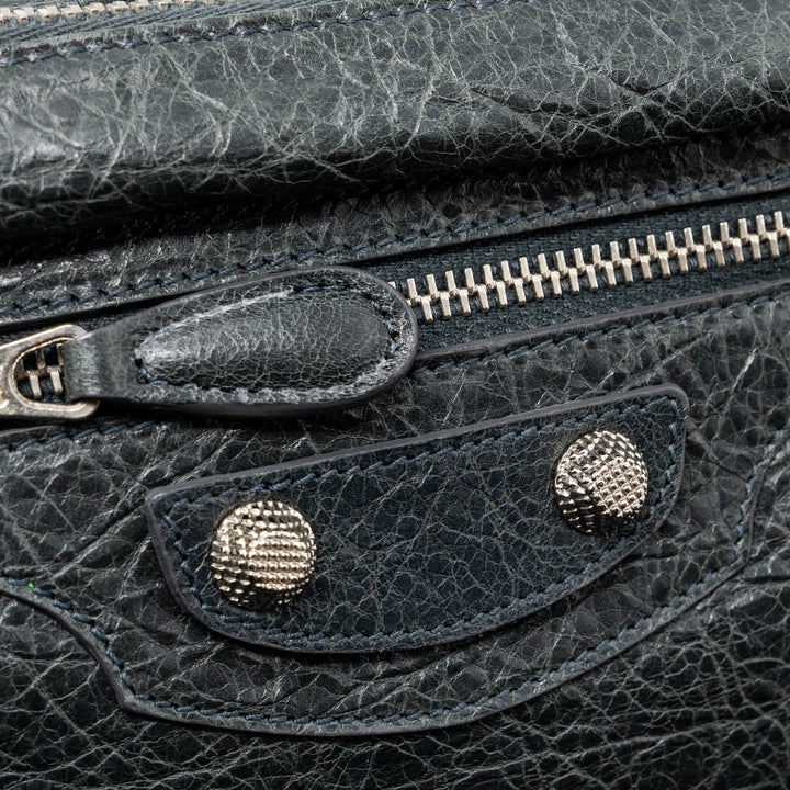 balenciaga mini city crossbody chain bag leather grey SHW