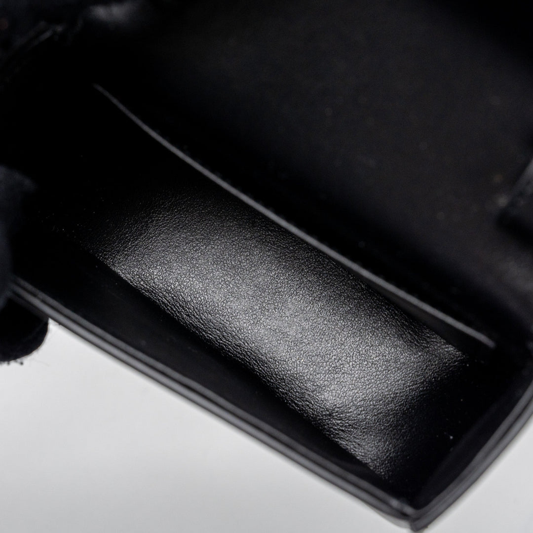 Celine Claude Shiny Calfskin Black