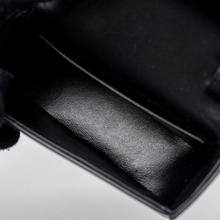 Celine Claude Shiny Calfskin Black