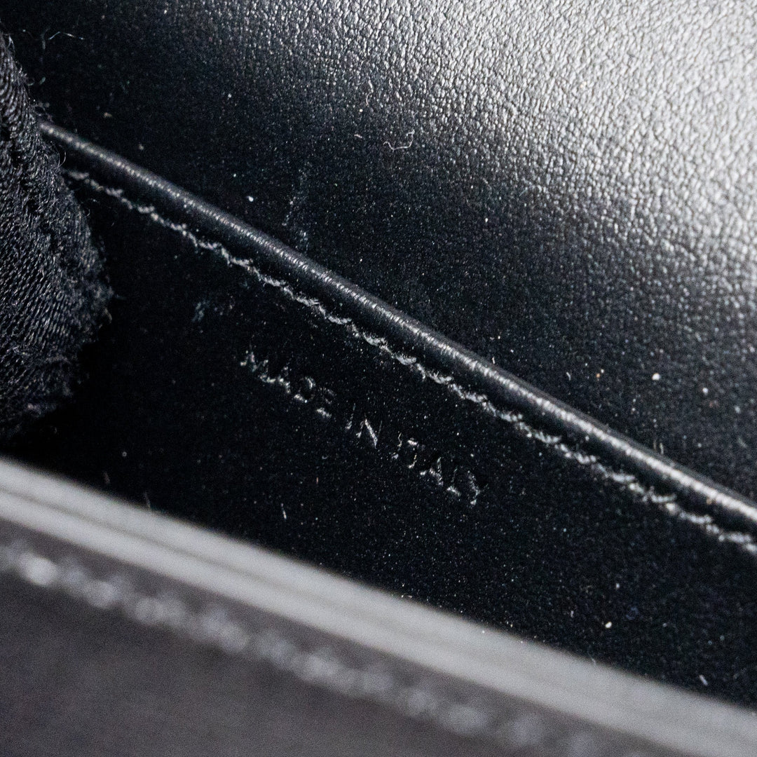 Celine Claude Shiny Calfskin Black