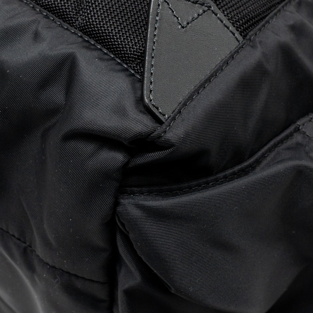 Burberry Medium Rucksack Backpack Nylon Black/Caramel GHW